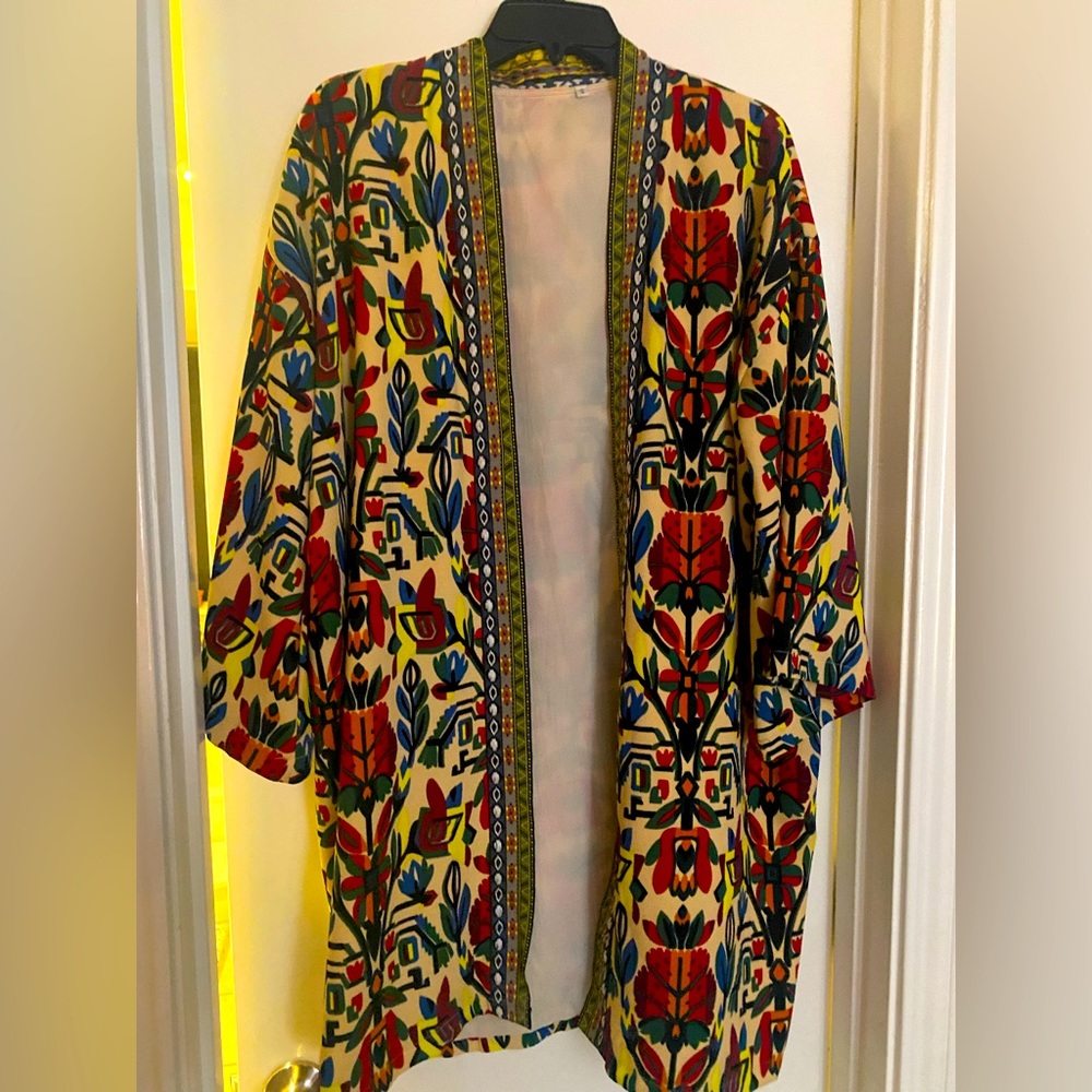 Super vibrant relaxed blazer / oversized cover up